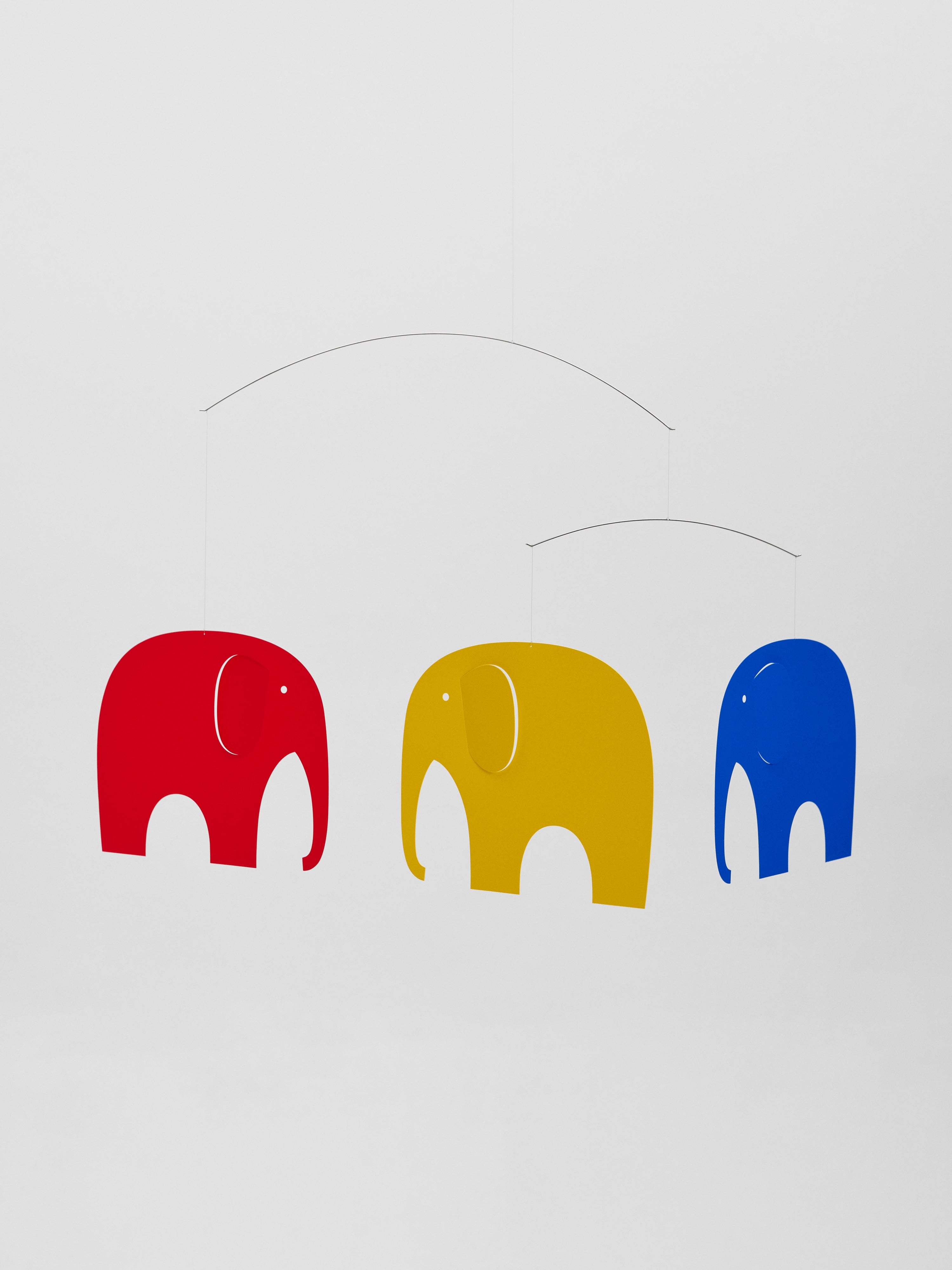 Flensted Mobiles | Elephant Party | Red, Blue & Yellow