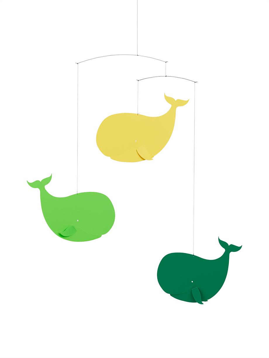 Happy Whales | Yellow & Green