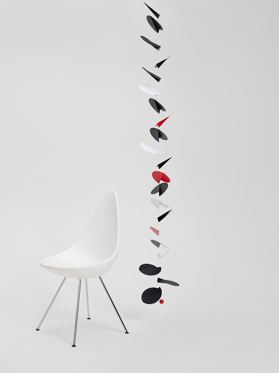 Turning Leaves | Black, Red & White | Size L.