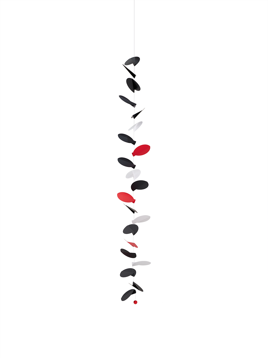 Turning Leaves | Black, Red & White | Size L.