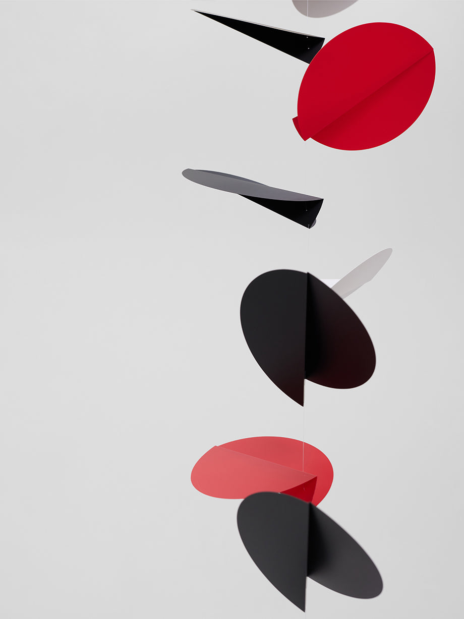 Turning Leaves | Black, Red & White | Size L.