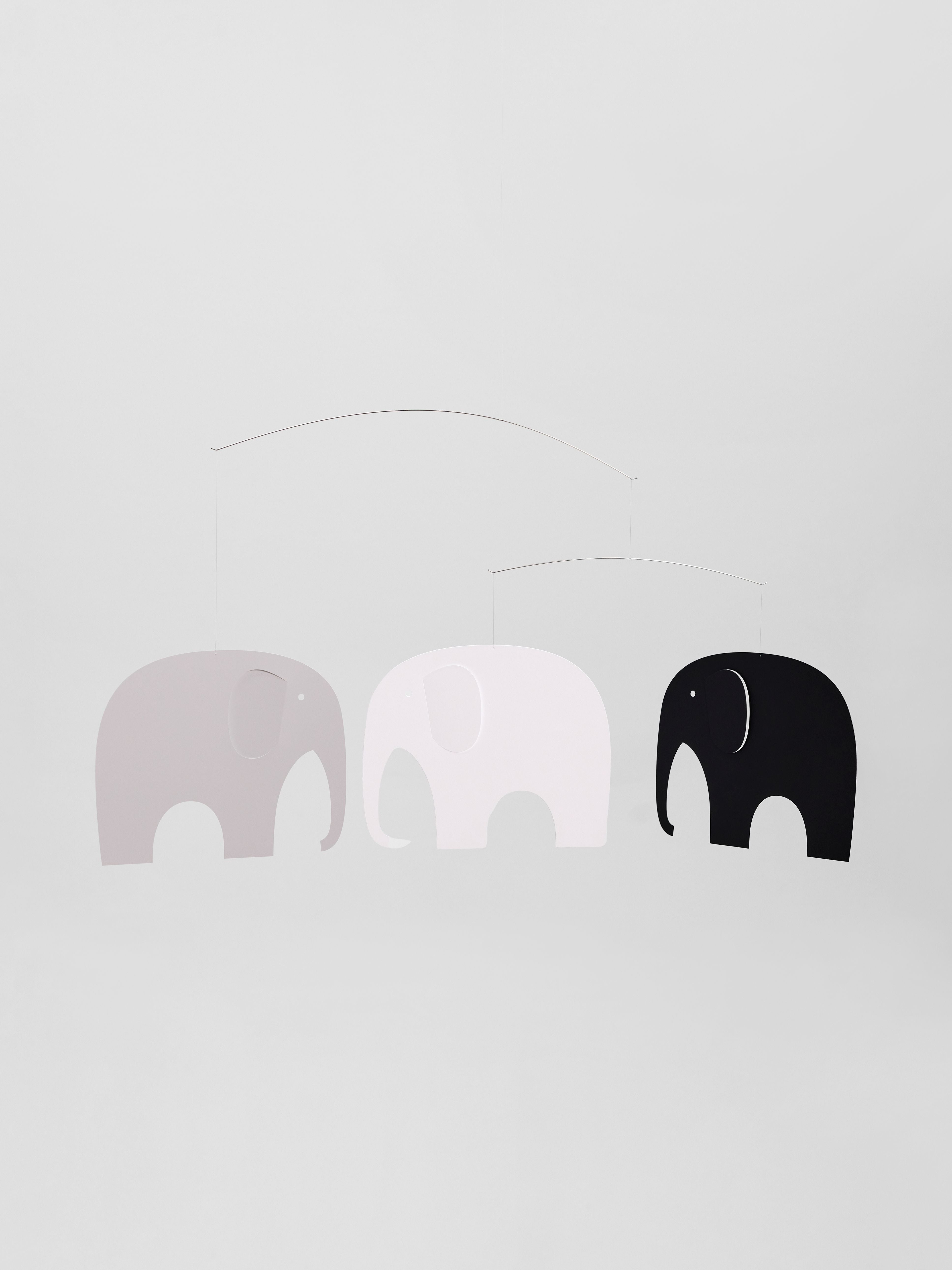 Flensted Mobiles | Elephant Party | Red, Blue & Yellow