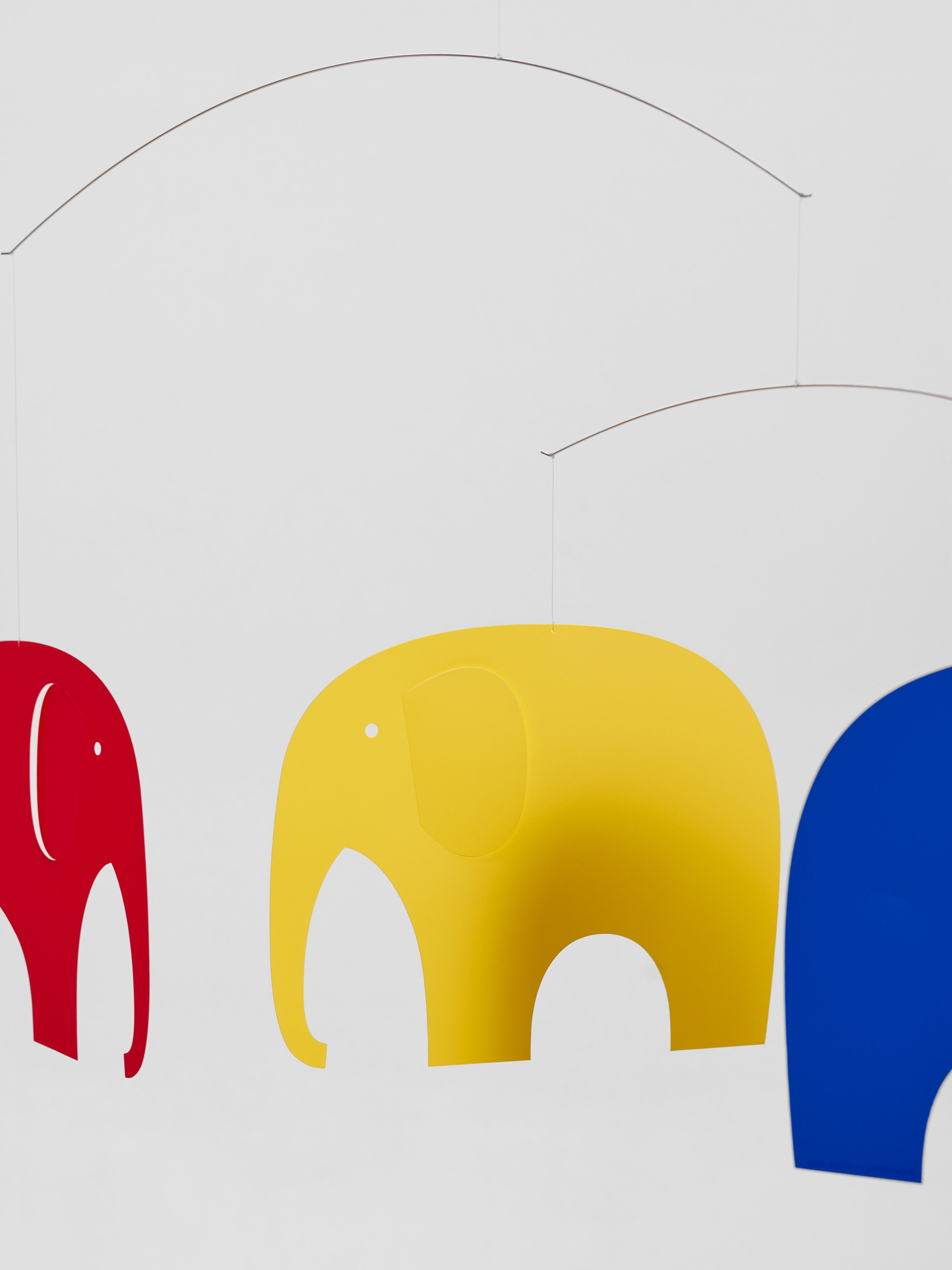 Flensted Mobiles | Elephant Party | Red, Blue & Yellow
