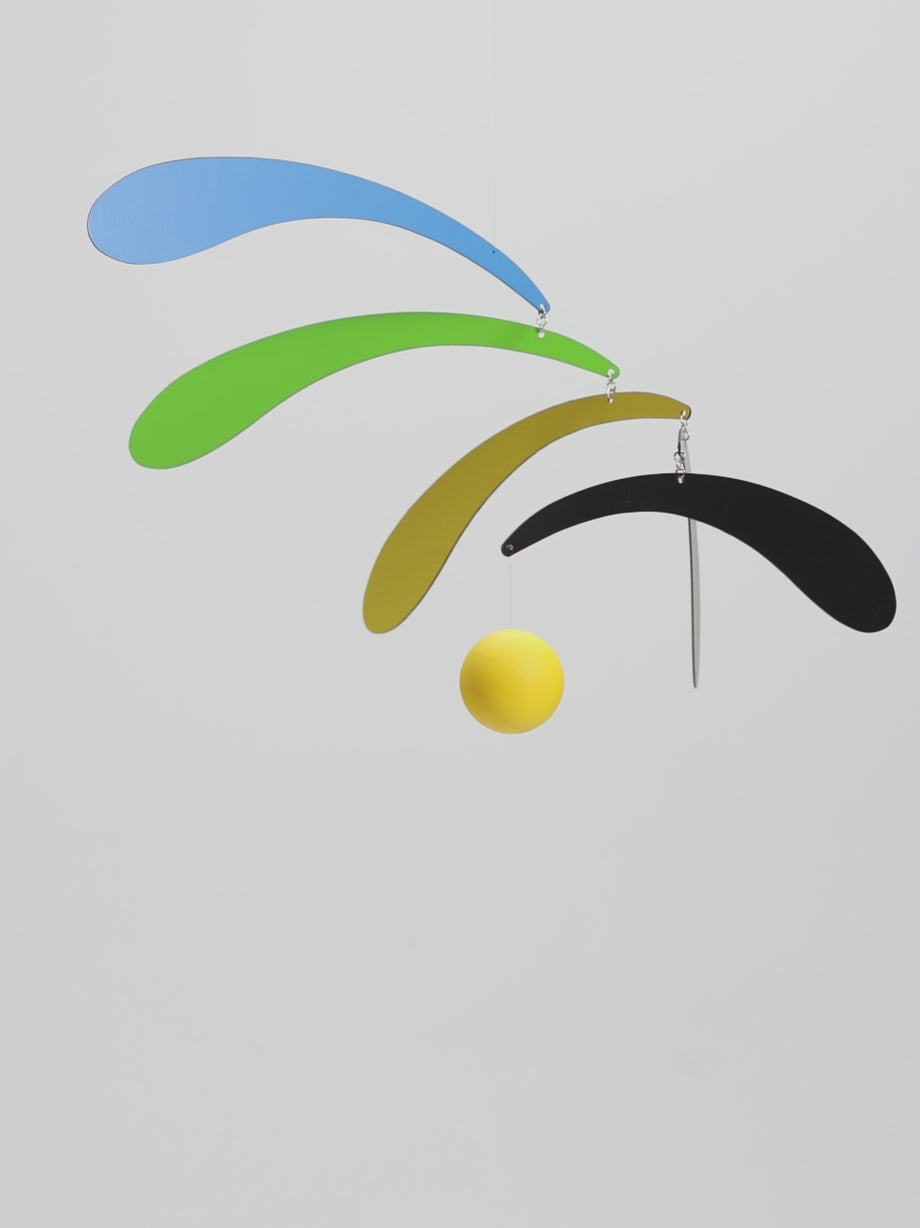 Flensted Mobiles | Flowing Rhythm | Rainbow & Black